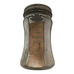 Vintage Glass Parsley Jar Shaker
